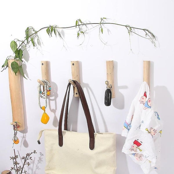 Wood Tree Branch Wall Hooks Wall Mounted Wooden Coat Hooks Rustic Decorative Carousel 2