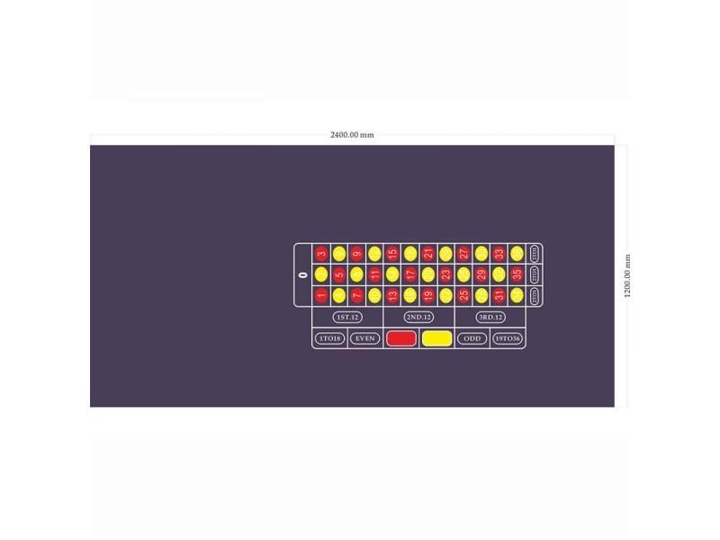 WP-116 Single Zero Roulette Game Poker Table Cloth In Black Casino Layout 1PC Carousel 1