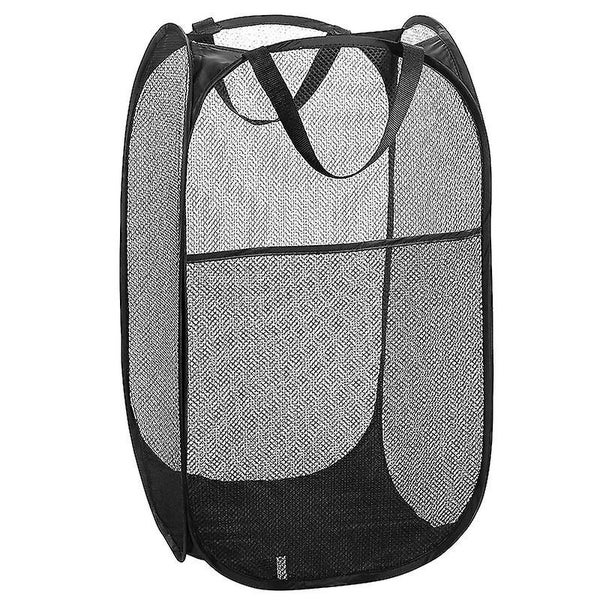 Black Laundry Hamper [2 Pack] Collapsible Pop Up Laundry Basket Mesh Laundry B Carousel 1