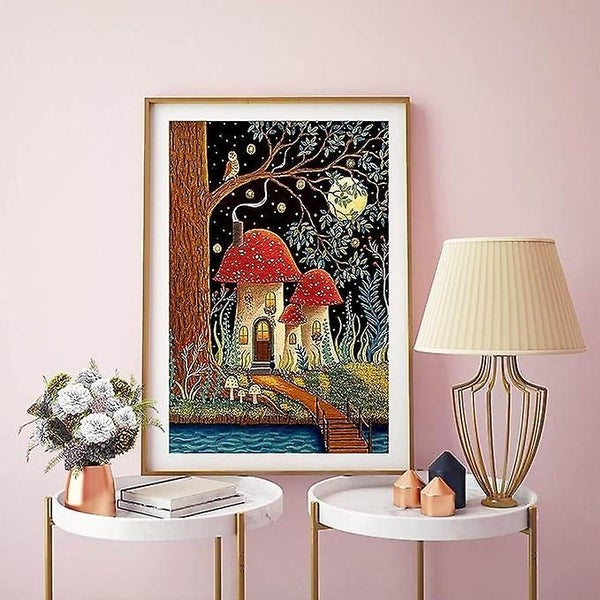 Mushroom Diamond Art Painting Set Adult red -5d Diamond Art Painting Set Diy Carousel 5