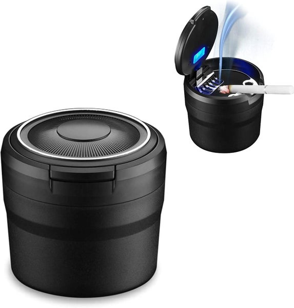 Pop Top Car Ashtray With Light black Easy To Clean Removable Car Ashtray Wi Carousel 1