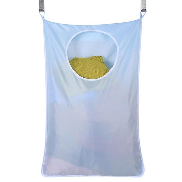 1pc Blue Hanging Laundry Hamper Laundry Bag Holder Laundry Collector Bag Organ Carousel 1