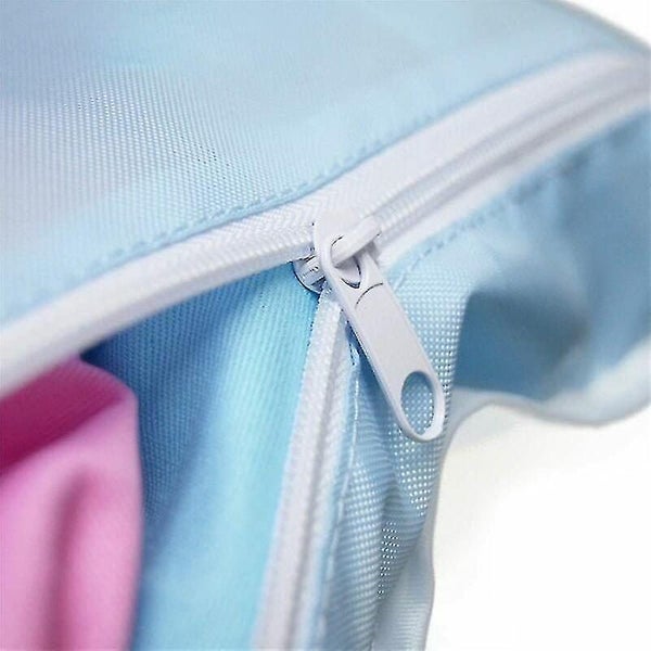 1pc Blue Hanging Laundry Hamper Laundry Bag Holder Laundry Collector Bag Organ Carousel 5