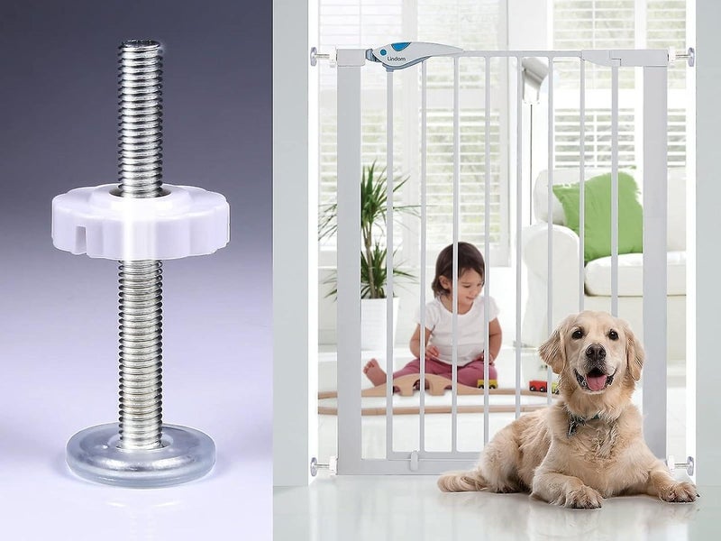 Whiteset Of 4 Snap-on Baby Gates With M10 Threaded Rod Baby Safety Gate Acce Carousel 5