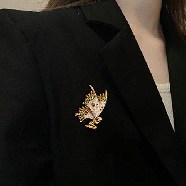 Rhinestone Brooch For Women Butterfly Ballerina Brooch Fashion Flower Brooc Carousel 5