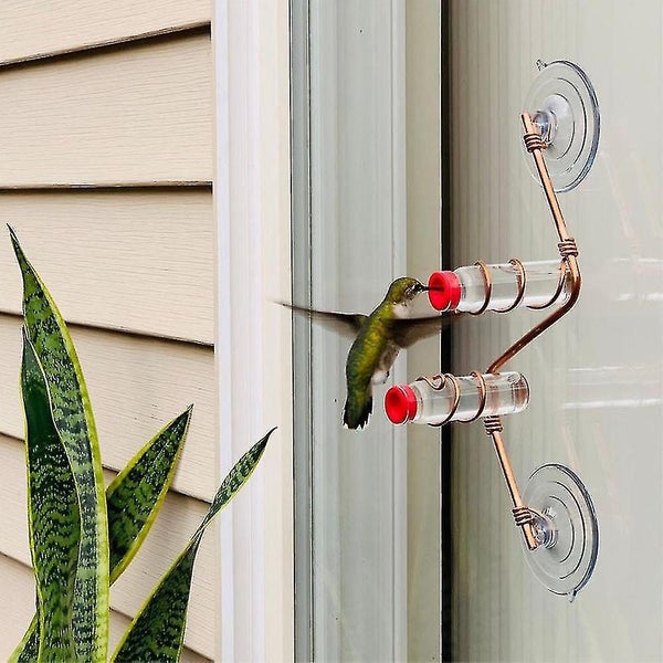 Modern Window Hanging Hummingbird Feeder With Suction Cup For Outdoor Garden B Carousel 1