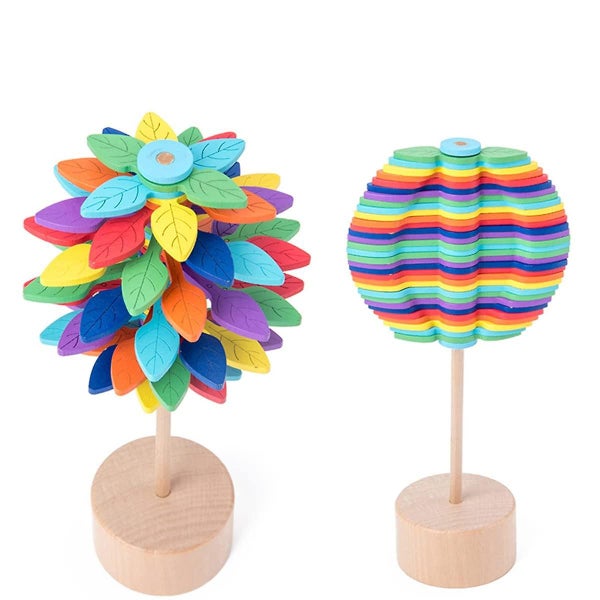 Lollipop Decompression Toy With Base Multi-color Rotating Lollipop Decompress Carousel 1