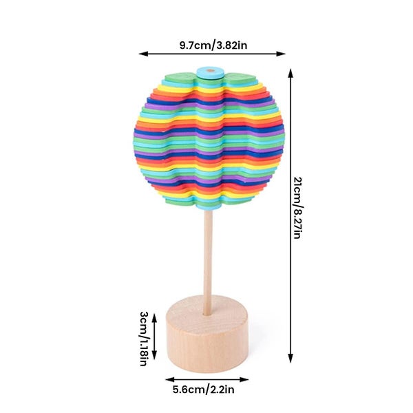 Lollipop Decompression Toy With Base Multi-color Rotating Lollipop Decompress Carousel 5