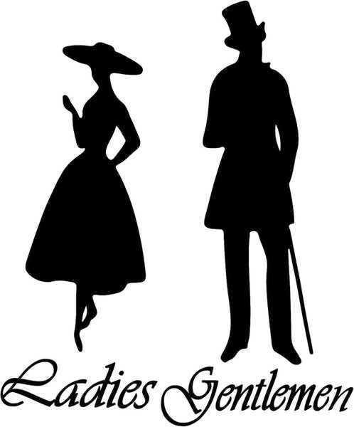 Ladies Gentlemen Restroom Wc Bathroom Door Sign Pvc Wall Stickers Home Decorat Carousel 1