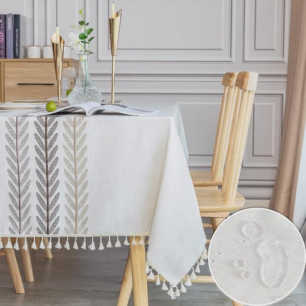Table Cloth Rectangular Tablecloth Waterproof Linen Cotton Tablecloth Rectangl Carousel 1