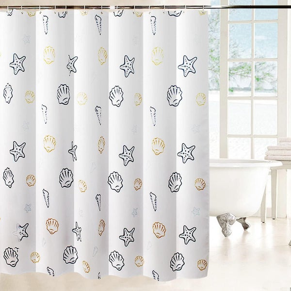 Polyester Shower Curtain 200 X 200cm Waterproof Mildew Proof Machine Wash Carousel 1