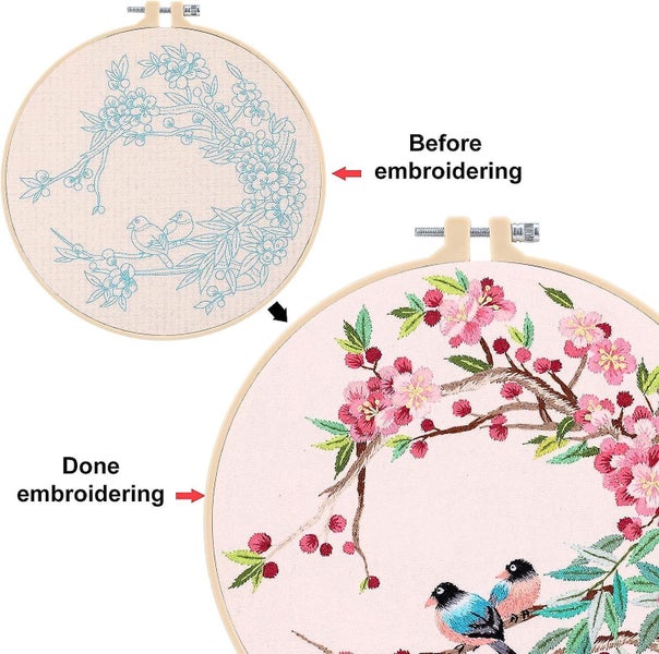 Embroidery Starter Kit birds And Flowers Diy Cross Stitch Embroidery Starte Carousel 5