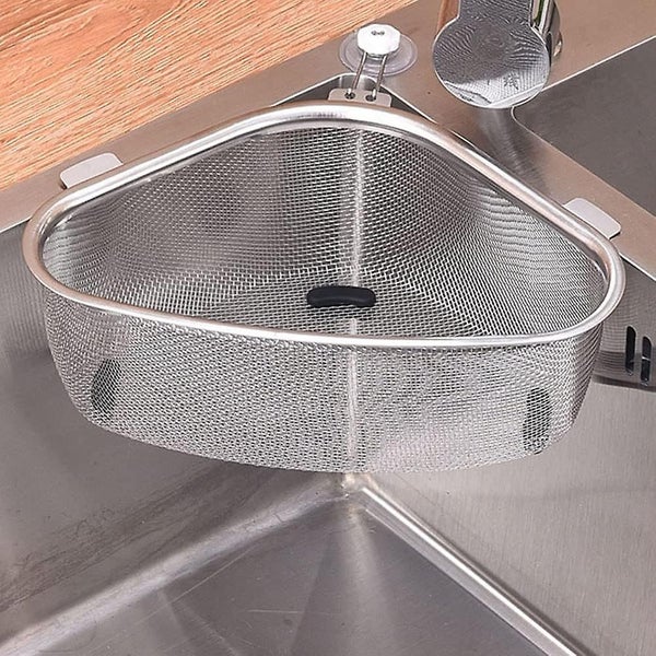 Metal Brackets Triangle Corner Strainer Triangular Sink Drain Shelf Corner Sin Carousel 2