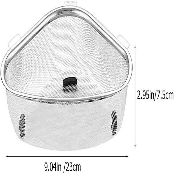 Metal Brackets Triangle Corner Strainer Triangular Sink Drain Shelf Corner Sin Carousel 5
