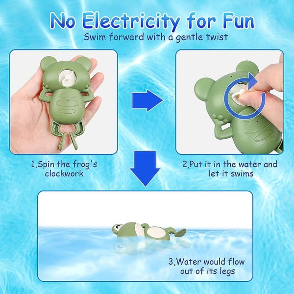 Baby Bath Toy Floating Bath Toys For Bathtub Swimming Pool Animal Play New Carousel 5