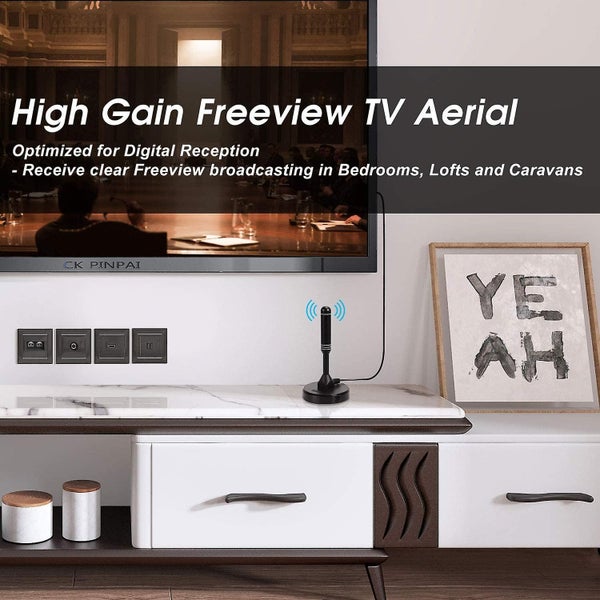Tv Antenna 2m Of Powerful Hd Tnt Indoor Cable August Dta240 Digital And Di Carousel 5