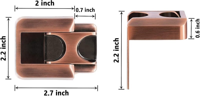 Iron Gray Door Reinforcement Lock For Home Security 2-pack Child Safety Loc Carousel 2