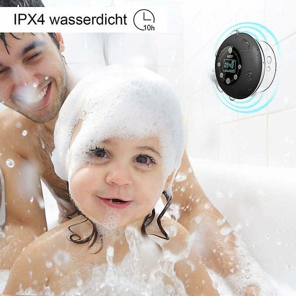 Shower Radio Bluetooth 5.0 Waterproof Speaker Wireless Bathroom Music Carousel 2