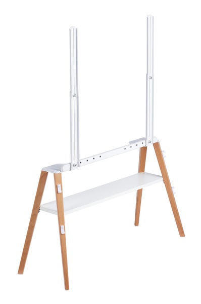 Fraser Country Danish Style TV Floor Stand 49"-75" with Storage Shelf (... Carousel 5