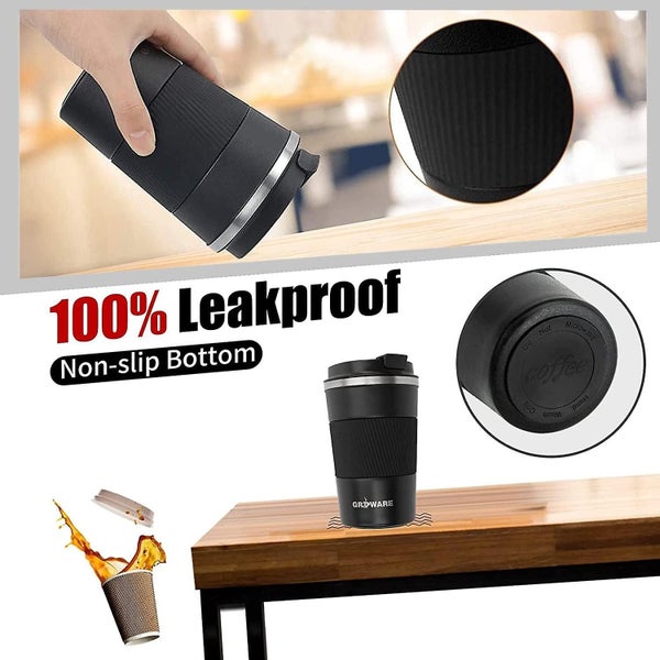 Travel Coffee Mug Spill Proof 12oz Insulated Coffee Mug Thermos Coffee Tumbl Carousel 5