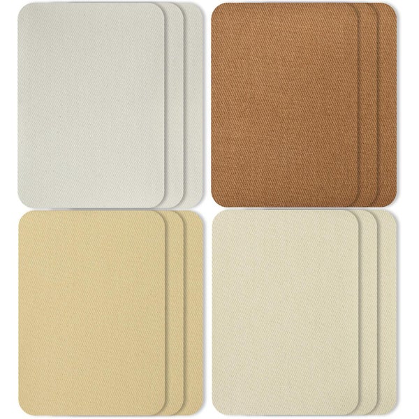 12 Pieces Iron-on Patches Square Fabric Iron-on Patches Kit Repair Patches Ir Carousel 1