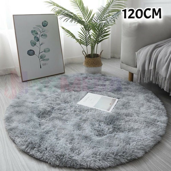 Floor Rug Round Diameter 120cm Silver Tip Carousel 1