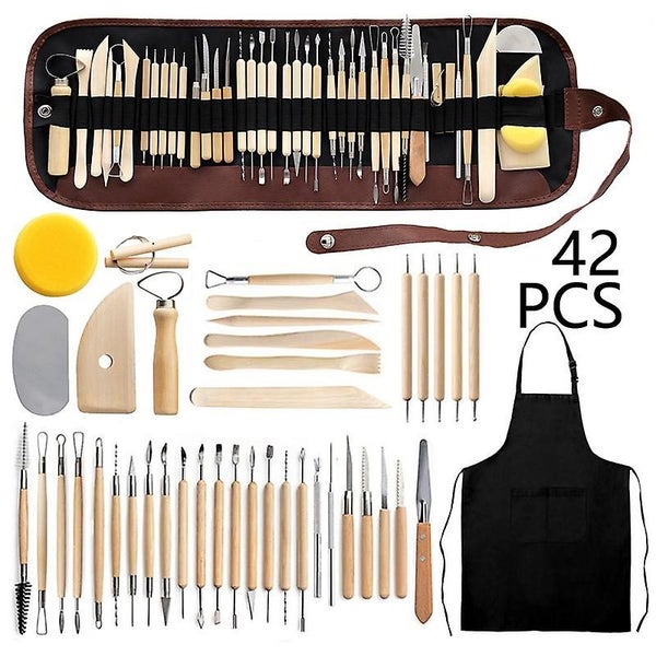 42pcs Pottery Sculpting Tool Kit Clay Sculpting Tool Sculpting Modeling Tools Carousel 1