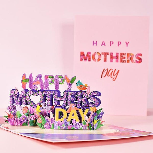 Flower Letter Pop-up Card | Mother's Day Card Thank You Card Three-dimension Carousel 1