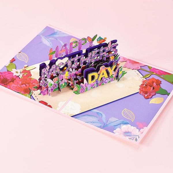 Flower Letter Pop-up Card | Mother's Day Card Thank You Card Three-dimension Carousel 2