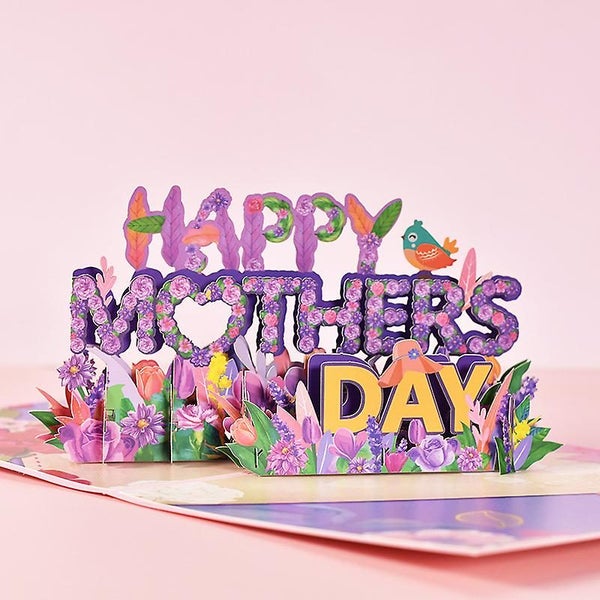 Flower Letter Pop-up Card | Mother's Day Card Thank You Card Three-dimension Carousel 5