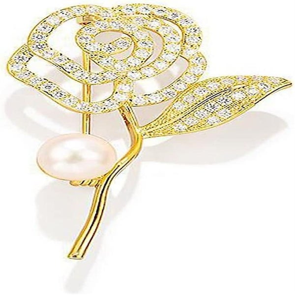 Tulip Flower Enamel Brooch Elegant Magnolia Lapel Pin Shawl Buckle Corsage Lar Carousel 1