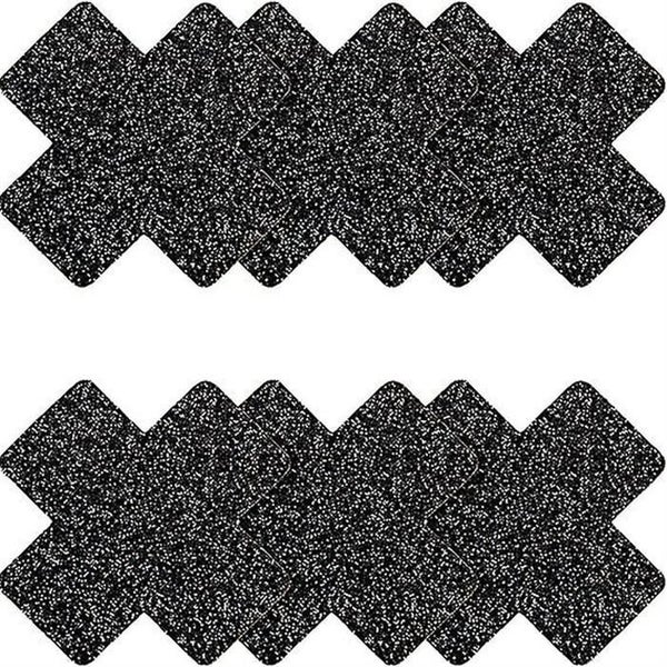 6 Pairs Of Nipple Tapes black Crossed Nipple Tapes Disposable Nipple Cover Carousel 1