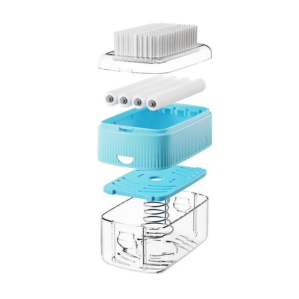 Green-multi-function Soap Bubble Box No Rubbing Hands Asphalt Storage Soap Box Carousel 2