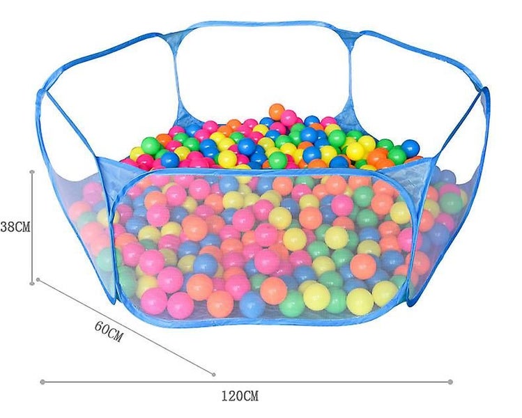 Foldable Portable Small Animal Playpen blue With Storage Bag Breathable Ten Carousel 2
