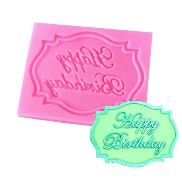 Happy Birthday English Happy Biethday Flip Sugar Silicone Mould Diy Cake Choco Carousel 1