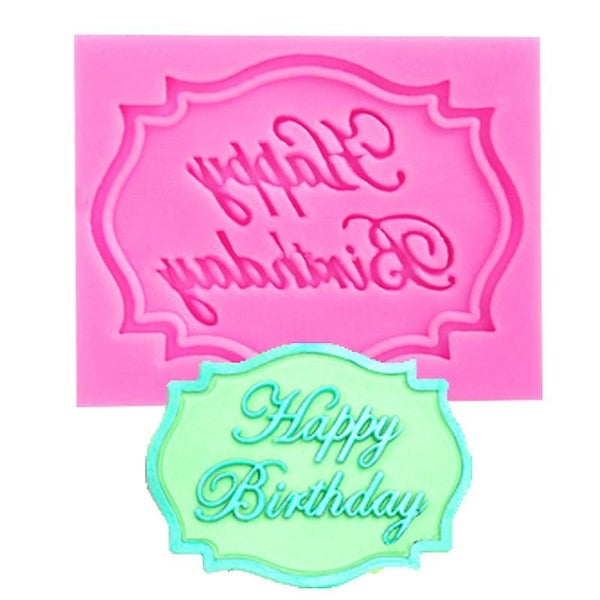 Happy Birthday English Happy Biethday Flip Sugar Silicone Mould Diy Cake Choco Carousel 2