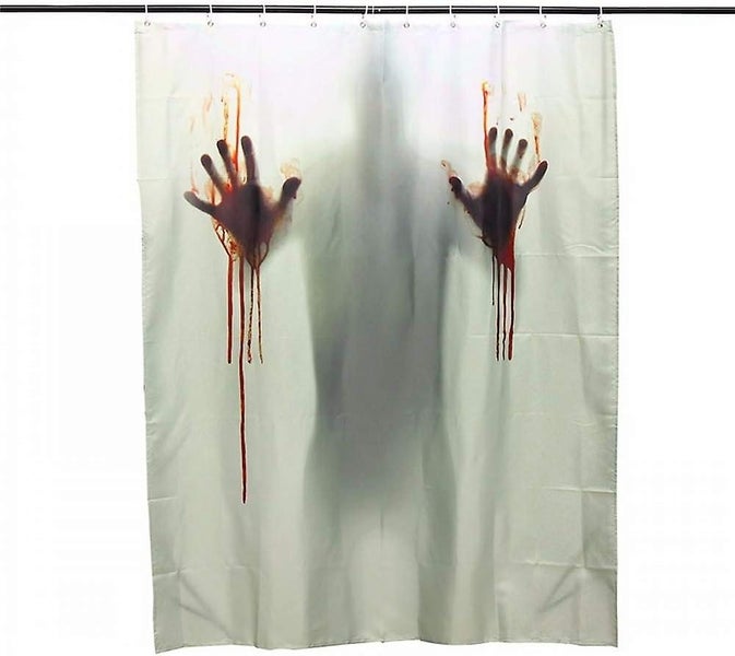 Halloween Shower Curtain Bloody Hands Horror Shower Curtains With Hooks For Carousel 2