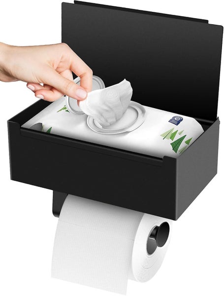 1pcs Toilet Paper Holder With Shelf Wet Wipes Dispenser And Storage For All Carousel 2