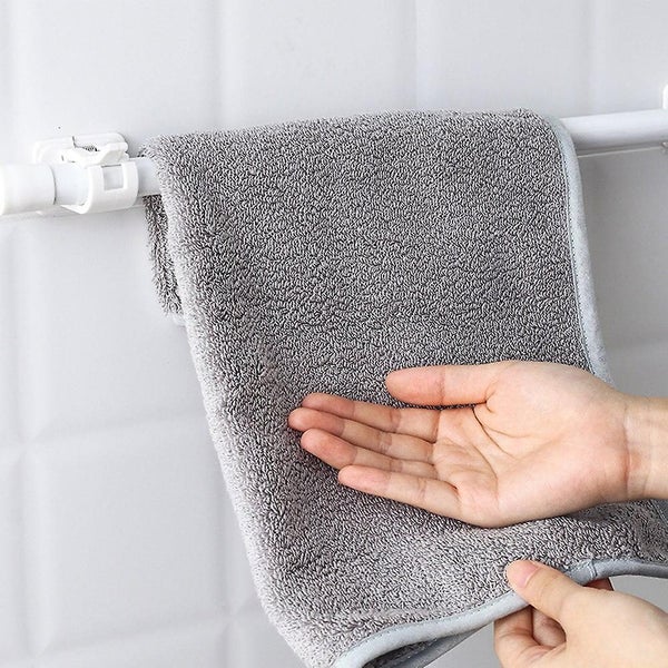 4 Pack No Drilling Curtain Rod Brackets Self Adhesive White Sticky Wall Hooks Carousel 3