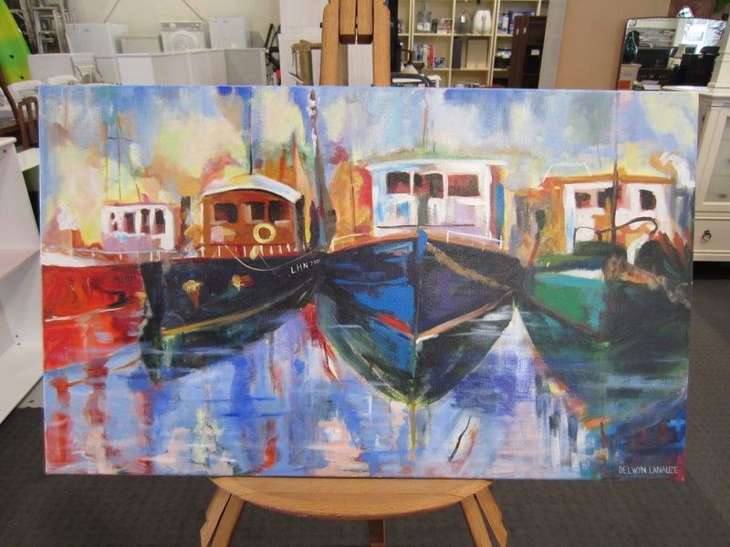 Delwyn Lanauze, Acrylic on stretched canvas 1005mm x 600mm Carousel 1