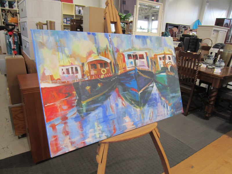 Delwyn Lanauze, Acrylic on stretched canvas 1005mm x 600mm Carousel 2