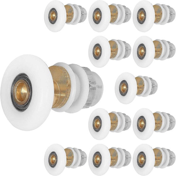 Sunflower 12pcs 25mm Shower Sliding Door Rollers Eccentric Pulley For Sliding Carousel 1