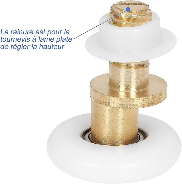 Sunflower 12pcs 25mm Shower Sliding Door Rollers Eccentric Pulley For Sliding Carousel 2