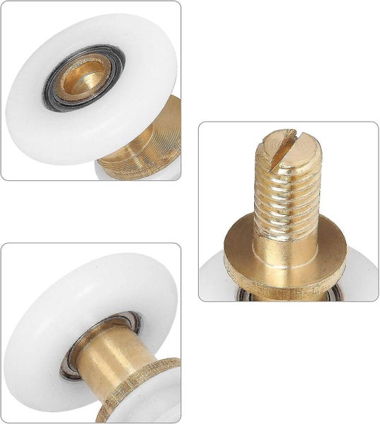 Sunflower 12pcs 25mm Shower Sliding Door Rollers Eccentric Pulley For Sliding Carousel 3
