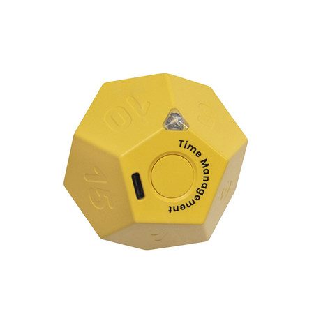 Rotating Timer for Desktop, Sound Vibration, Mute, Spin Timer, Kitchen,Yellow Carousel 7