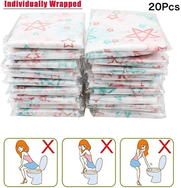 20pcs Disposable Toilet Seat Covers Seat Cover Protectors Squirrel Extra Lar Carousel 2