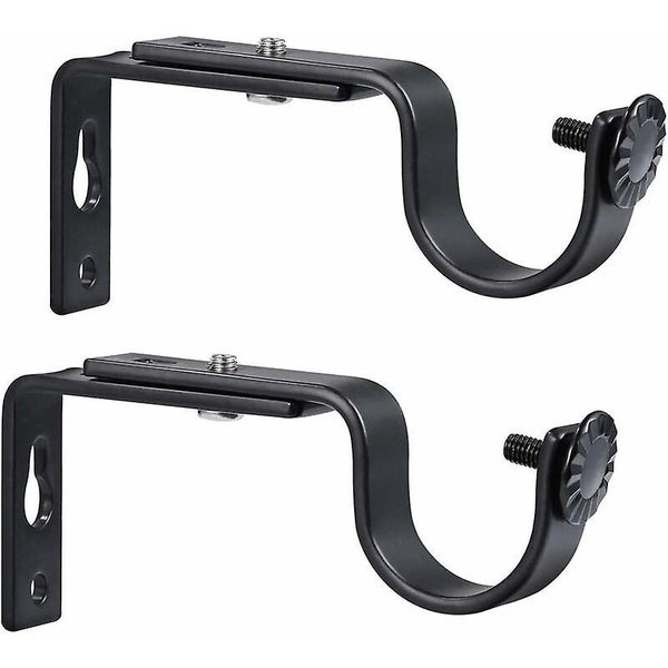 Adjustable Curtain Rod Brackets 20-28mm Curtain Rod Bracket black 2pcs Carousel 1