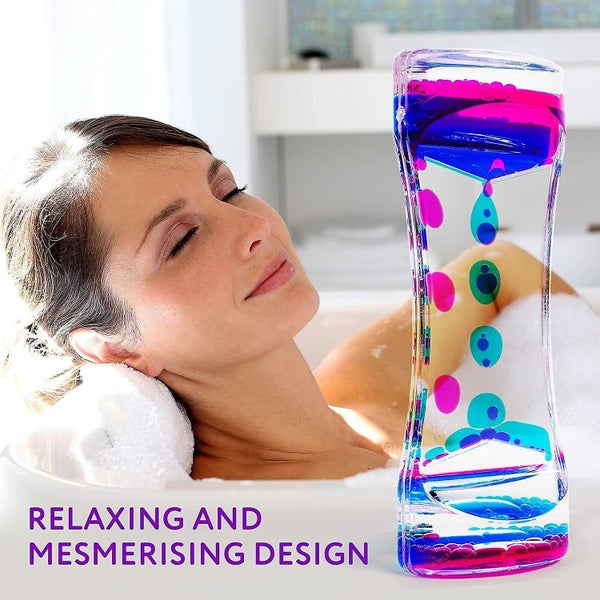 5 Liquid Hourglasses Water Hourglass For Kids 14.5cm 5 Colors Sensory To Carousel 5