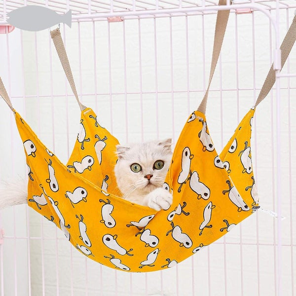 Cotton Linen Breathable Cat Hammock Carousel 2