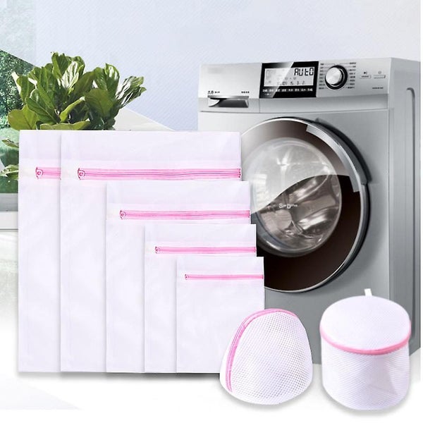 7 Pack Fine Mesh Washing Machine Laundry Bags For Delicates With Zipper For Cl Carousel 1
